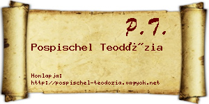 Pospischel Teodózia névjegykártya